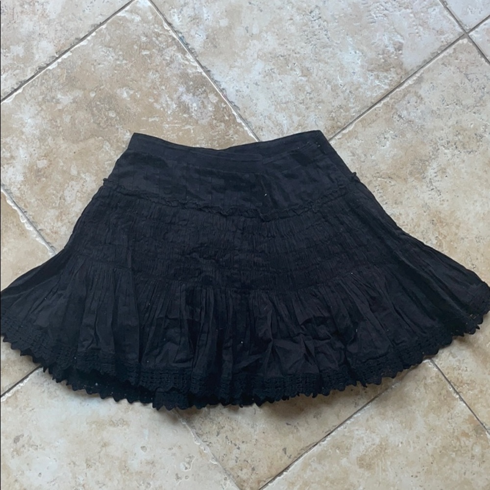 Loveshackfancy black mini skirt XS